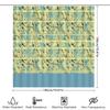 Elegant Bath Curtains Blue And Yellow Printed Shower Curtain Fabric Bathroom Decor Waterproof Rod Pocket For Home Use