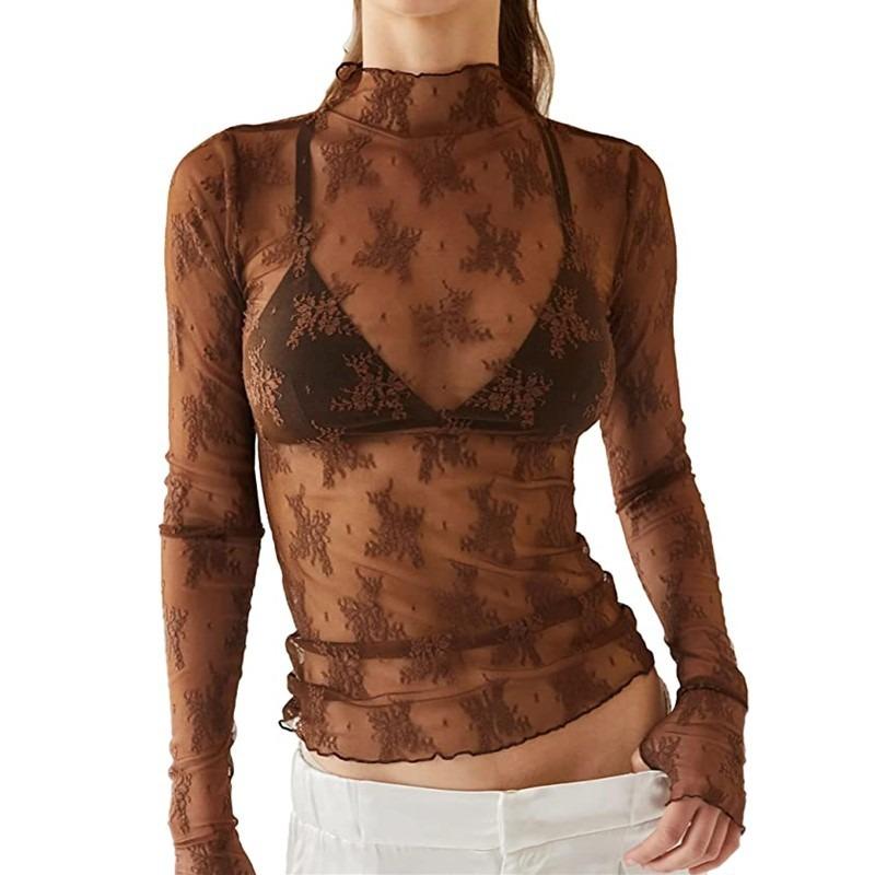 YYFS Women's Fashion Casual Summer Spring Long Sleeve Half Turtleneck Blouses & Shirts