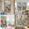 Window Privacy Film Static Window Clings Decorative Plants Butterflies Non-Adhesive Sticker Sun Blocking