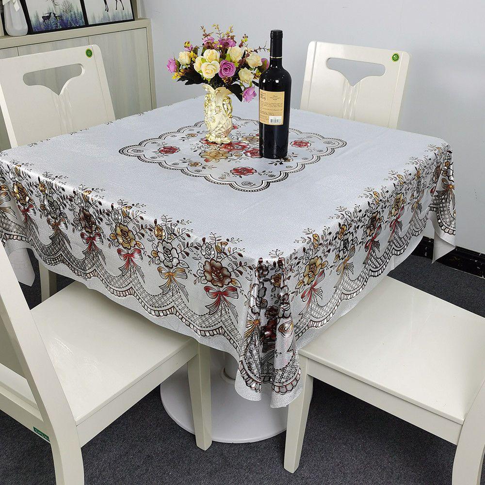 Festive Square Waterproof And Oil-Proof Tablecloth Free Anti-Scalding Baxian Table Dining Table Cloth Mahjong Table Square Table Round Table