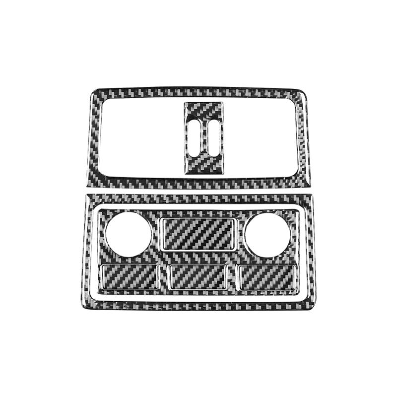 Strange For BMW 5 Series E60 2004-2007 Carbon Fiber Car Rear Air Outlet Vent Cover Panel Trim Sticker Interior Accessories
