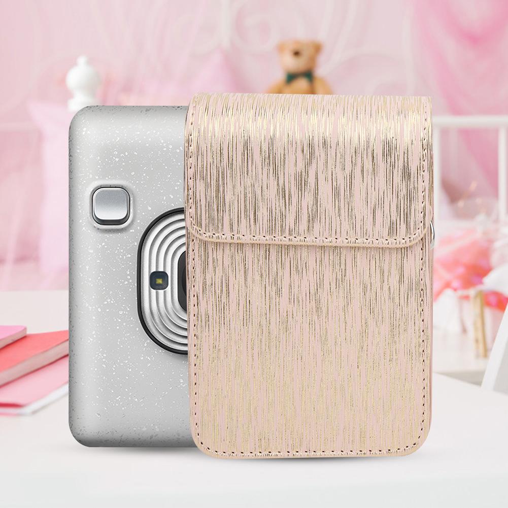 PU Leather Streamer Drawing Camera Portable Bag Case Protective Pouch Cover with Shoulder Strap For Instax mini LiPlay