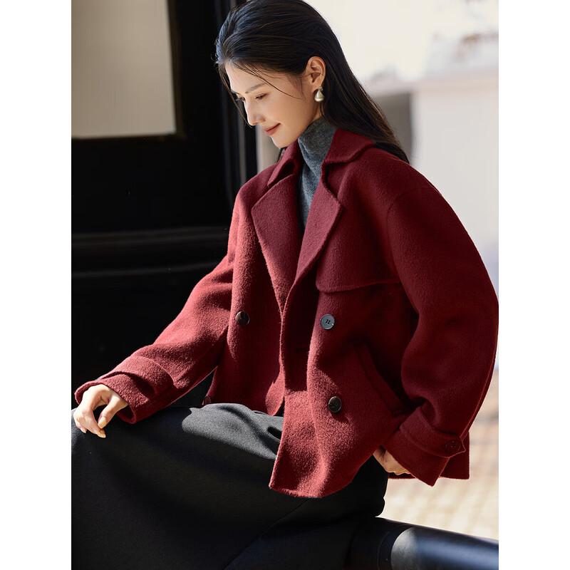 XWI Women's Wool Blend Short Trench Coat