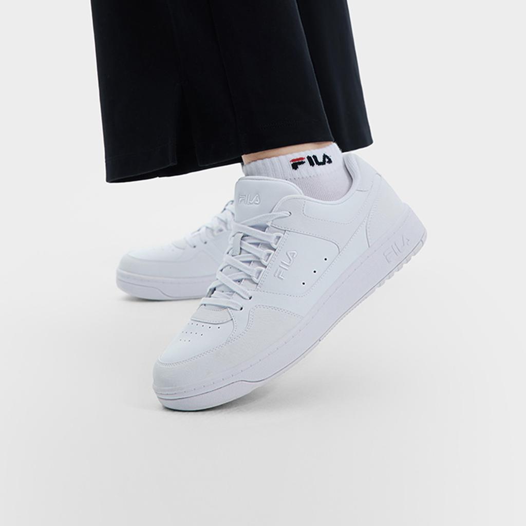 FILA Targa Comfortable Fashion Durable Low-Top Skate Shoes Women sneaker FILA-White F12W512210FWT