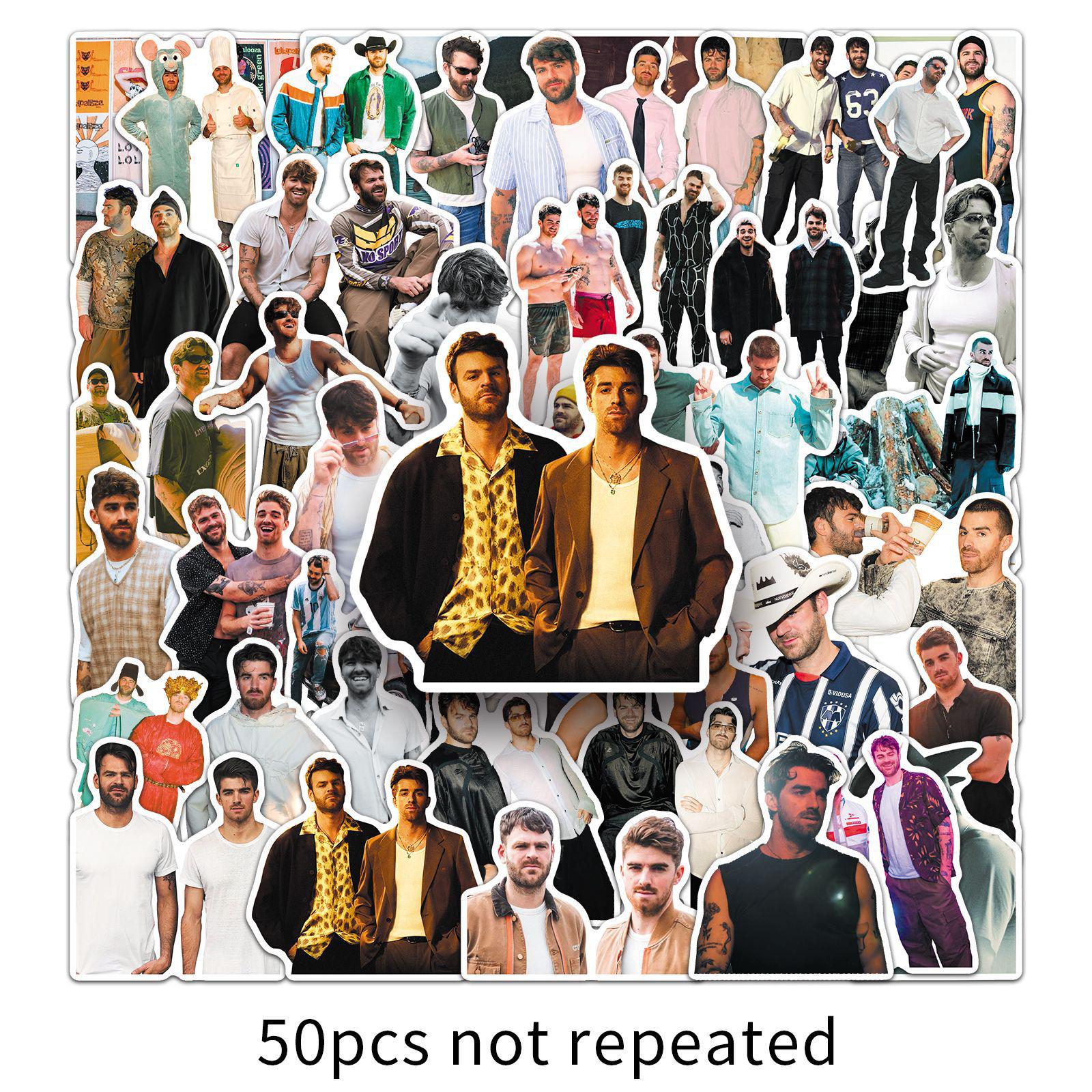 50 Chainsmokers Electronic Music Stickers - Graffiti, Skateboard, Phone Stickers (50 Pack)