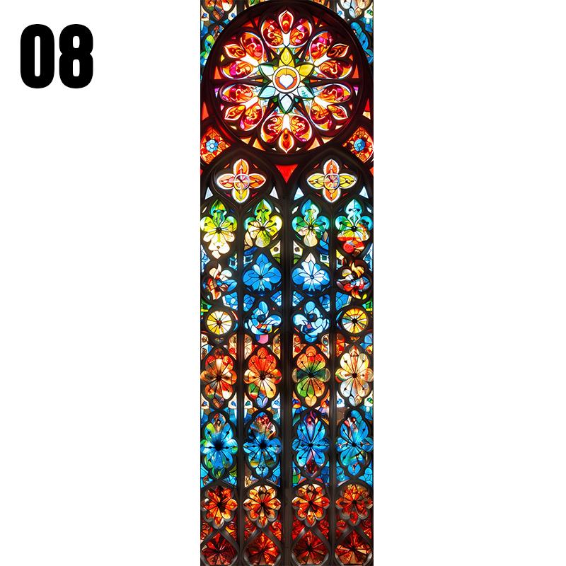

Европейский стиль красочная церковная витражная пленка винтажная стеклянная наклейка декор для дома и ванной комнаты конфиденциальность оконные пленки 40x150cm