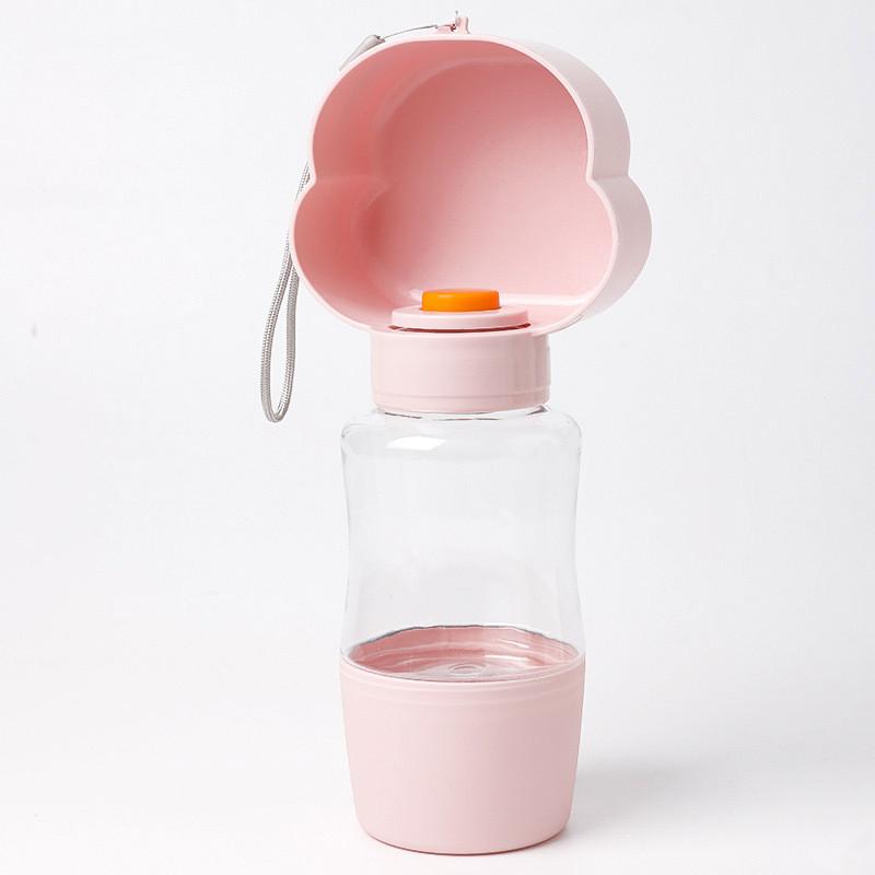 

Wukong Crown Pet Travel Water Bottle With Auto Feed For Dogs Pink Monkey