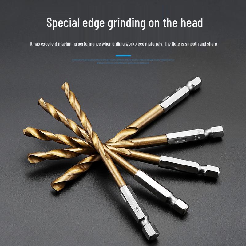 6.35mm Hex Shank Twist Drill Bit Set for Electric Screwdrivers and Pneumatic Tools