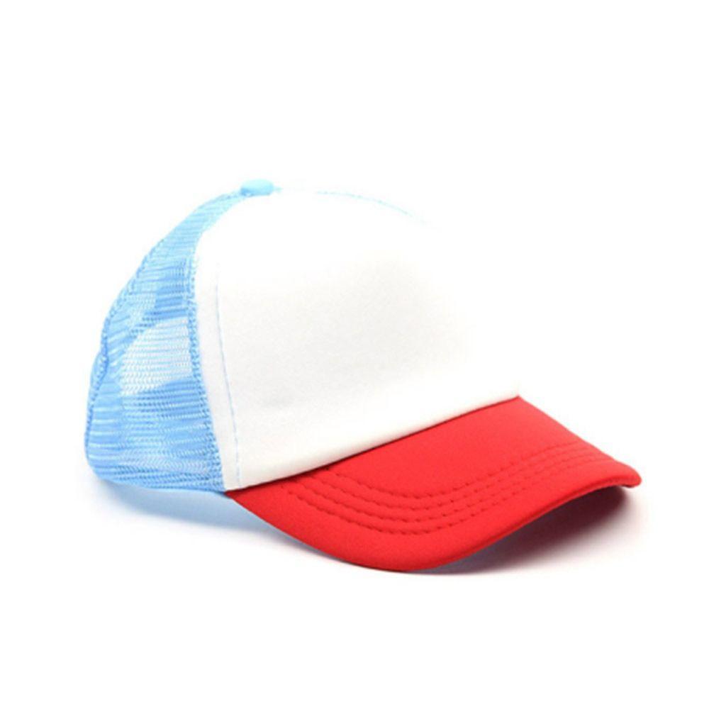 Fashion Spong Mesh Baseball Cap Wide Brim Adjustable Peaked Cap Breathable Trucker Hat Summer