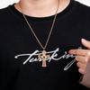 Wood Inlay Crucifix Pendant Titanium Steel Catholic Necklaces Pendant  Spiritual Meditation