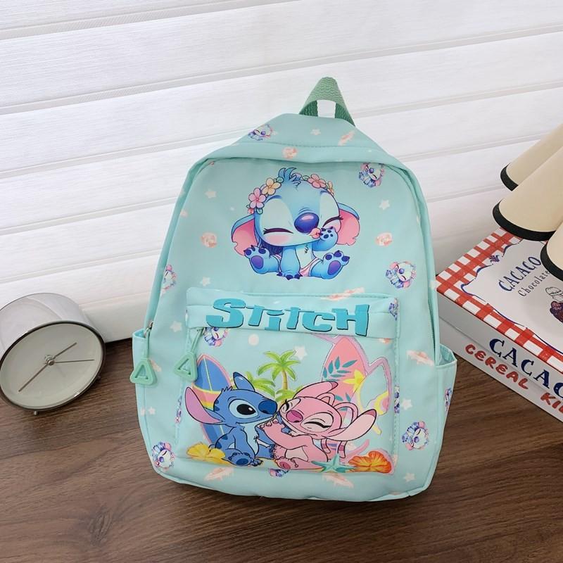 Disney Stitch Cartoon Backpack For Toddlers Large Capacity Kids School Bag With Breathable Design