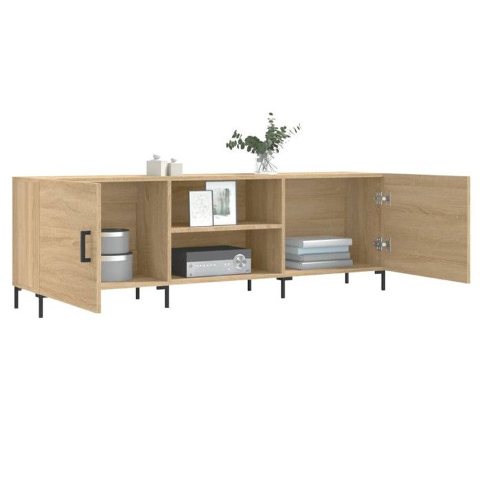 VidaXL Meuble TV chêne sonoma 150x30x50 cm bois d'ingénierie 829103