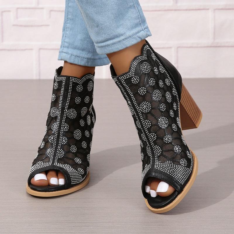 Fashion Women High Heeled Sandals Ladies Shoes Fashion Peep Toe Sandals 2025 New Summer Rome Shoes Large Size 35-43 Zapatos De Mujer