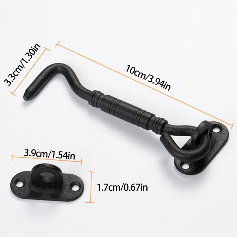 Strong Steel Hook with Screws Corrosion Proof Finish Metal Hanging Hook set for Humid Environment Farm Shed Storage