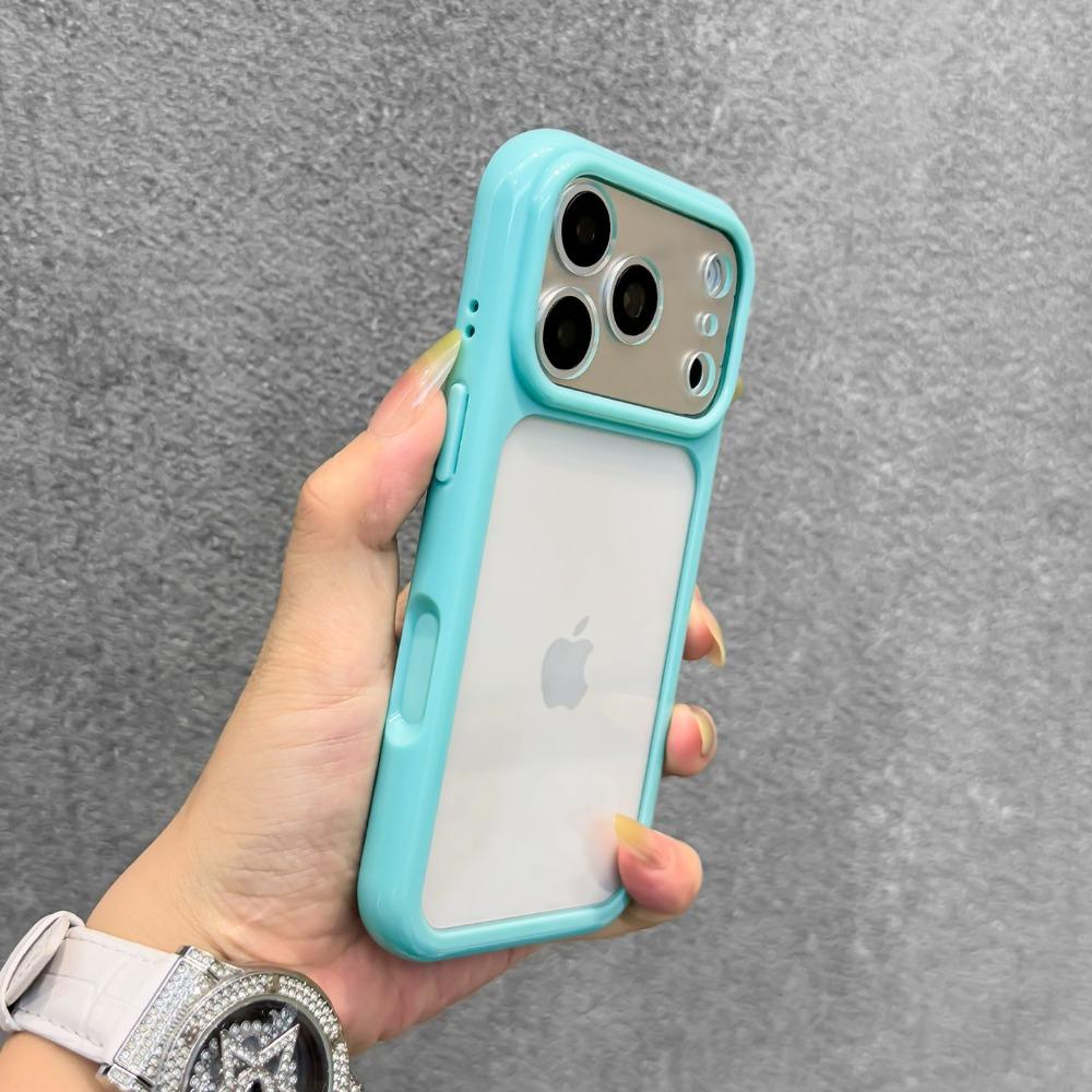 Turn to 17 Transparent Candy Color Frame DIY Phone Case For iPhone 17 Pro Max Air 11 13 14 12 15 Pro 16 Plus Acrylic Back Cover
