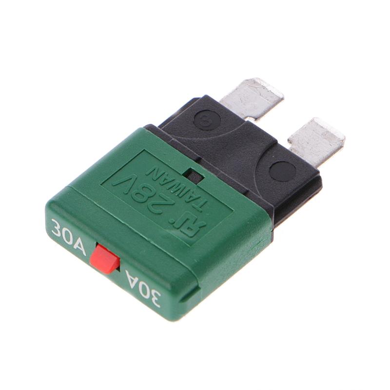 28V DC 5A-30A Manual Reset Circuit Breaker Blade Fuse Car Truck Motorcycle Vehicle Electronic Equipment Circuit Parts