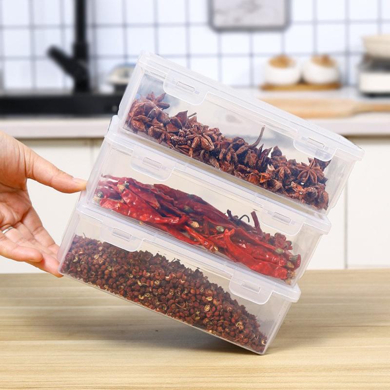 Refrigerator Storage Box Spice Sub-Package Star Anise Cinnamon Dry Chili Split Container Sealed Fresh Box With Lid Kitchen Tool