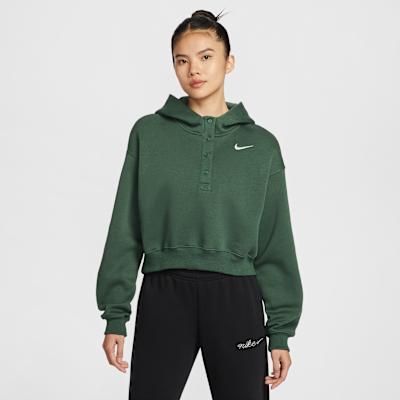 Nike Sweatshirts Women s Green Hooded Moderate Regular S