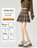 Korean Style Wool Plaid Pleated Mini Skirt for Women - High Waist A-line Slimming Design