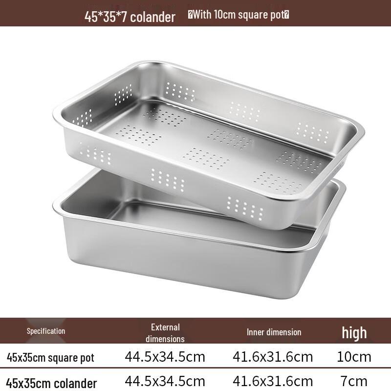 Rectangular Stone Flat Bottom Drainer Tray Set