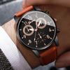 2PCS/Set Men Business Watches Arabic Dial Male's Quartz Watch Fashion Leather Strap Wristwatches Reloj Hombre