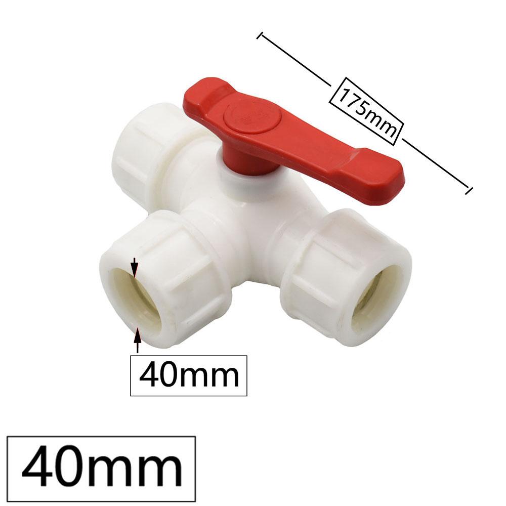 20/25/32/40/50/63mm PE Tube Connector Fitting Tee Water Splitter Tap Coupler Quick Valve Irrigation Plumbing Coupler