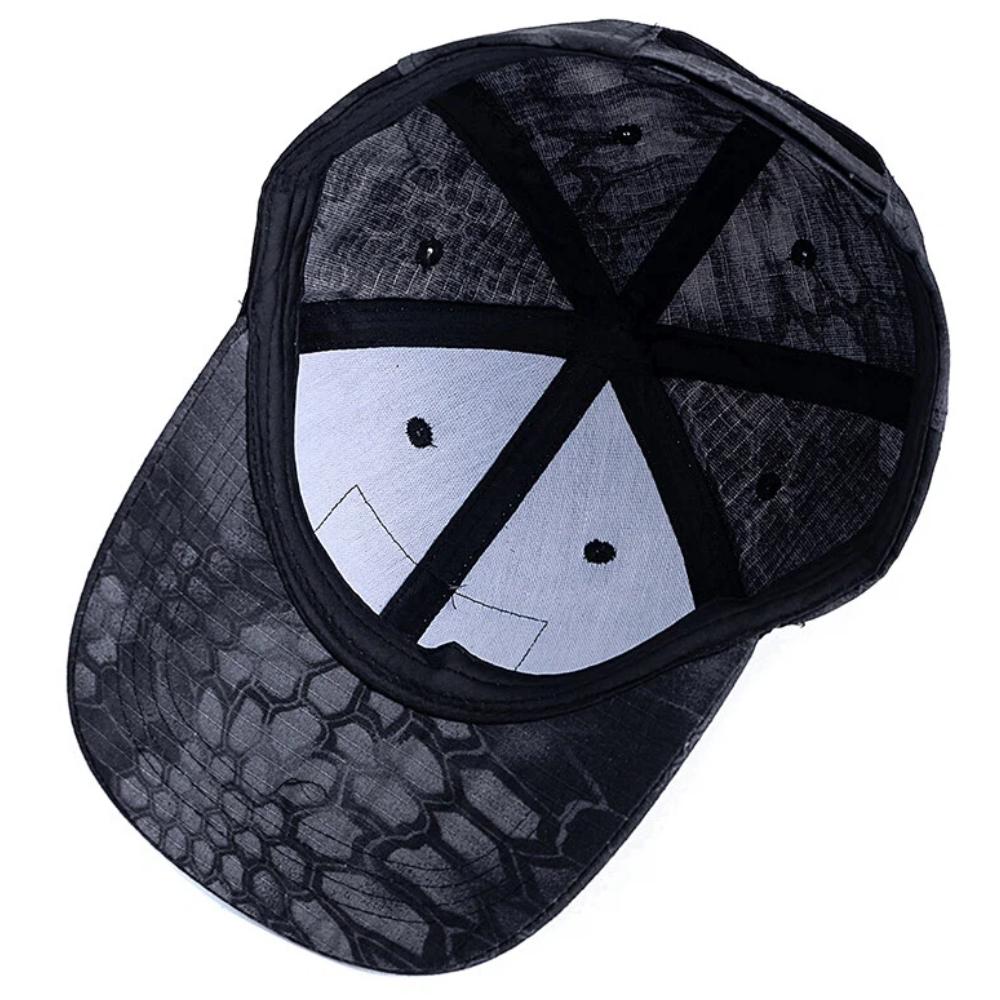 Men's Camouflage Tactical Baseball Cap With 3 Velcro Patches Military Camouflage Hat Cap For Outdoor Jugle Fishing Hiking Caps