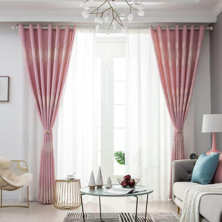 Nordic Blackout Jacquard Bamboo Cotton Curtains for Living Room, Bedroom, or Balcony