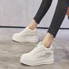 Fashion 8CM Cow Genuine Leather Females Comfy Casual Ladies Vulcanize Women Platform Spring Autumn High Brand Sneakers Breathable