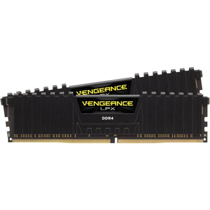 Mémoire RAM - CORSAIR - Vengeance LPX DDR4 - 16GB 2x8GB DIMM - 3000 MHz - 1.35V - Noir (CMK16GX4M2D3000C)