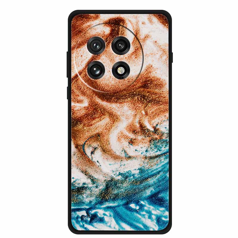Marble Soft Case For Oneplus 13R Fashion Black Edge Capa Silicone Back Cover Shockproof Phone Case for Oneplus ACE 5 ACE5 Pro