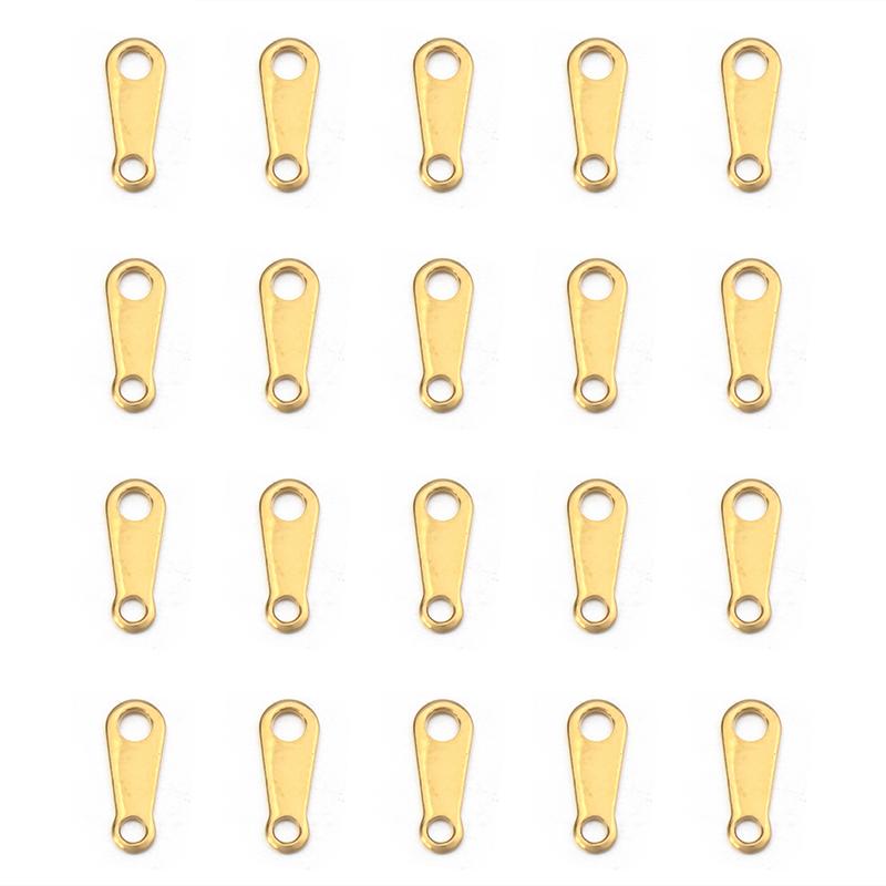20 Stück Edelstahl Verlängerungs-Endanhänger Schwanzanhänger Für Schmuckherstellung DIY Kleine Verlängerungskette Anhänger Schmuckzubehör Zubehör