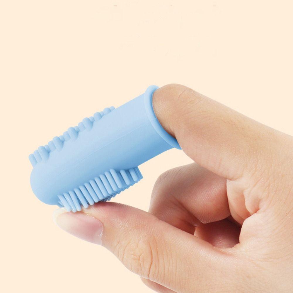 Bite Resistant Pet Finger Toothbrush Silicone Cats Mouth Cleaner  Remove Bad Breath