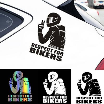 Nouveau Vélo Protection Voiture Décoration 3D Respect Autocollant Voiture Décalcomanie Auto Réflectif