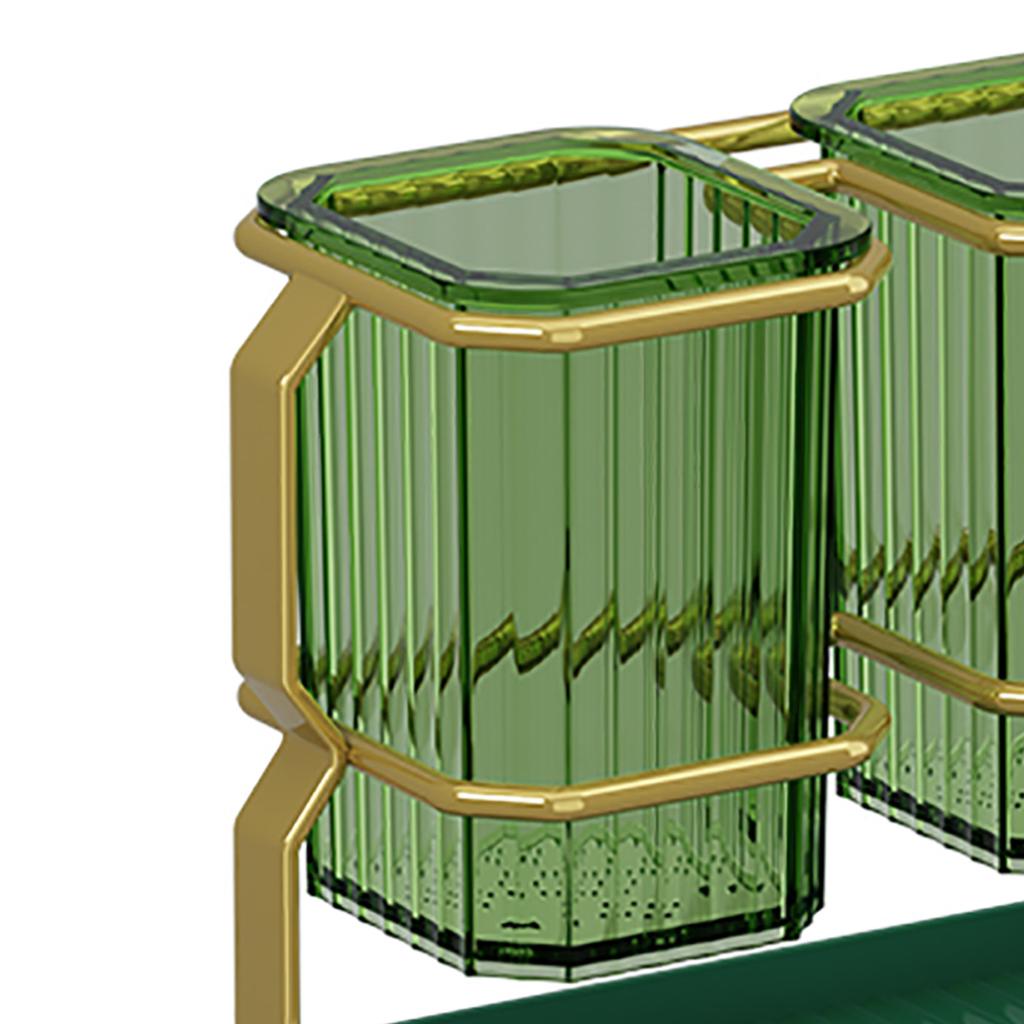 Chopstick Draining Container Double Compartment Keep Drying Utensil Hanging Storage Rack for Kitchen