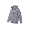 FILA Athletics Loose Simple Sports Casual Knit Hooded Long Sleeve Sweatshirt Women sweatshirt Dark-Purple A11W241213F-DP
