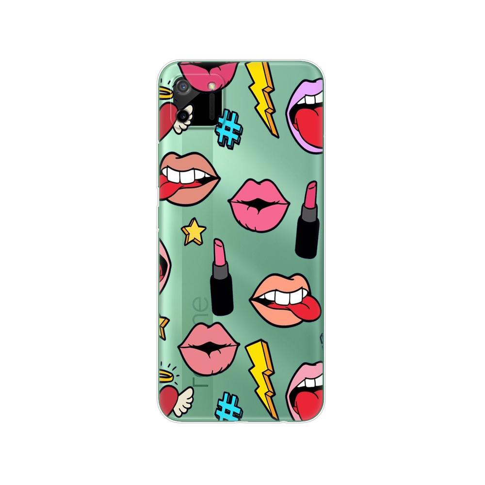 För Realme C11 2021 2020 Fodral TPU Silicon Back Cover Telefonfodral För OPPO RealmeC11 C 11 Soft Fodral RMX3231 RMX2185 stötfångare 6,5 tum