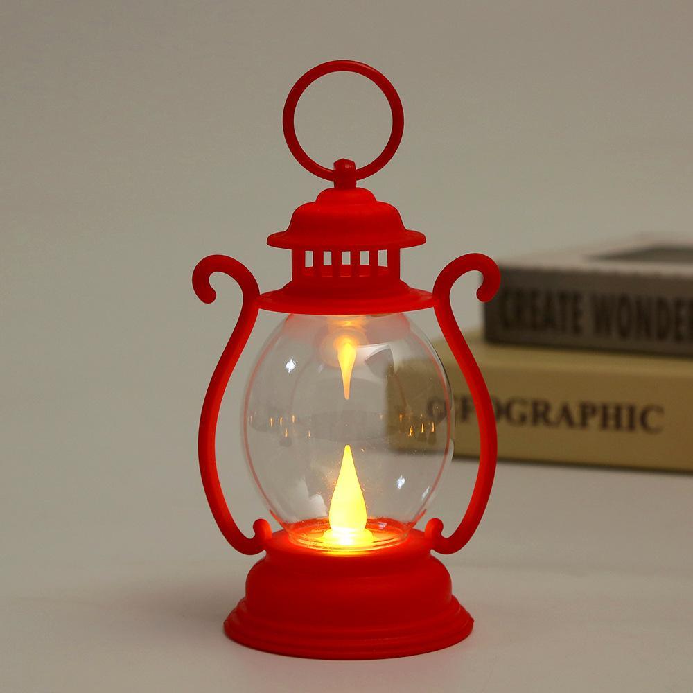 Halloween LED Retro Portable Lamp Outdoor Camping Lantern Desk Lamp Battery Powered Tent Light Garden Decoration Night Lights