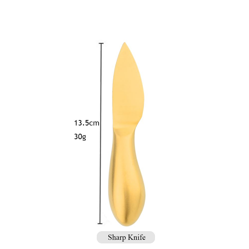 Pečicí nástroje Matný 1ks Zlatý Nůž na sýr v retro stylu Multifunkční nerezové sýrové příbory Kuchyňské pomůcky