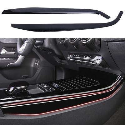 Gloss Black 2Pcs Car Center Console Panel Side Cover Trim for Mercedes-Benz a Class W177 CLA C118 2019 2020