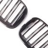 Gloss Black Double Line Style Racing Front Upper Grilles For BMW SUV X5 E53 2004 2005 2006 Sport 4D LCI Grill Racing Accessories