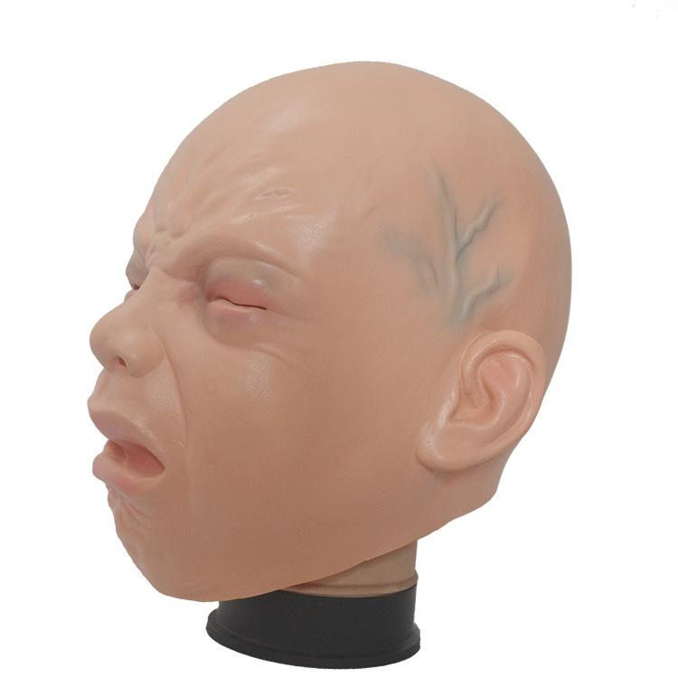 Halloween Latex Crying Child Mask Funny Character Headgear for Masquerade Party Props