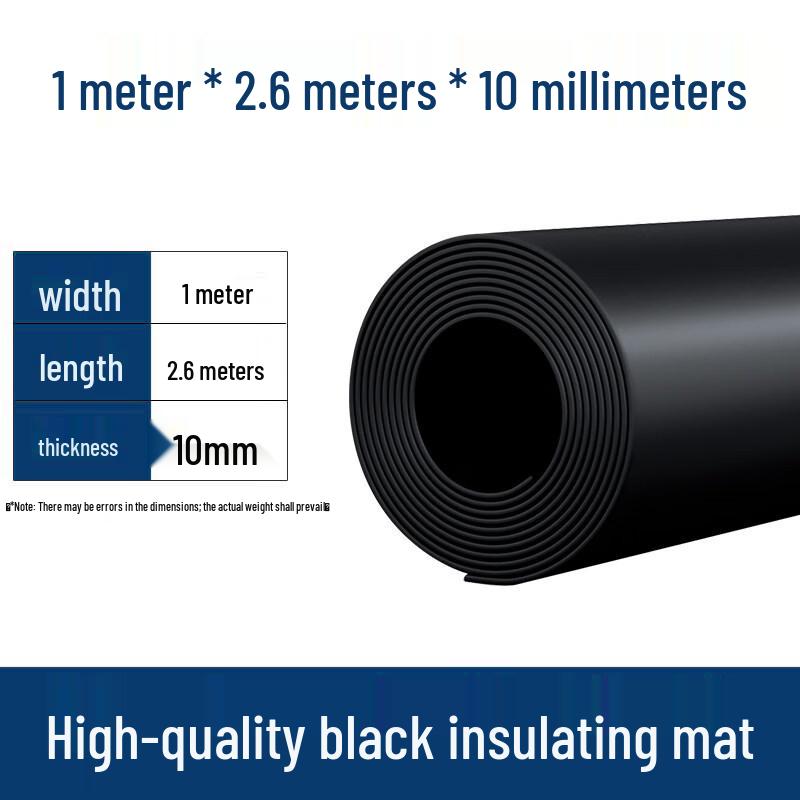 Heavy-Duty Black Rubber Mat