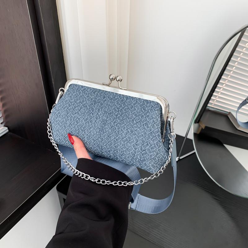 Knitting Thread Solid Hasp Evening Bag Fashion Versatile Shoulder Bags  New Fashion Hot Sale Chain Top-Handle Bags for Women