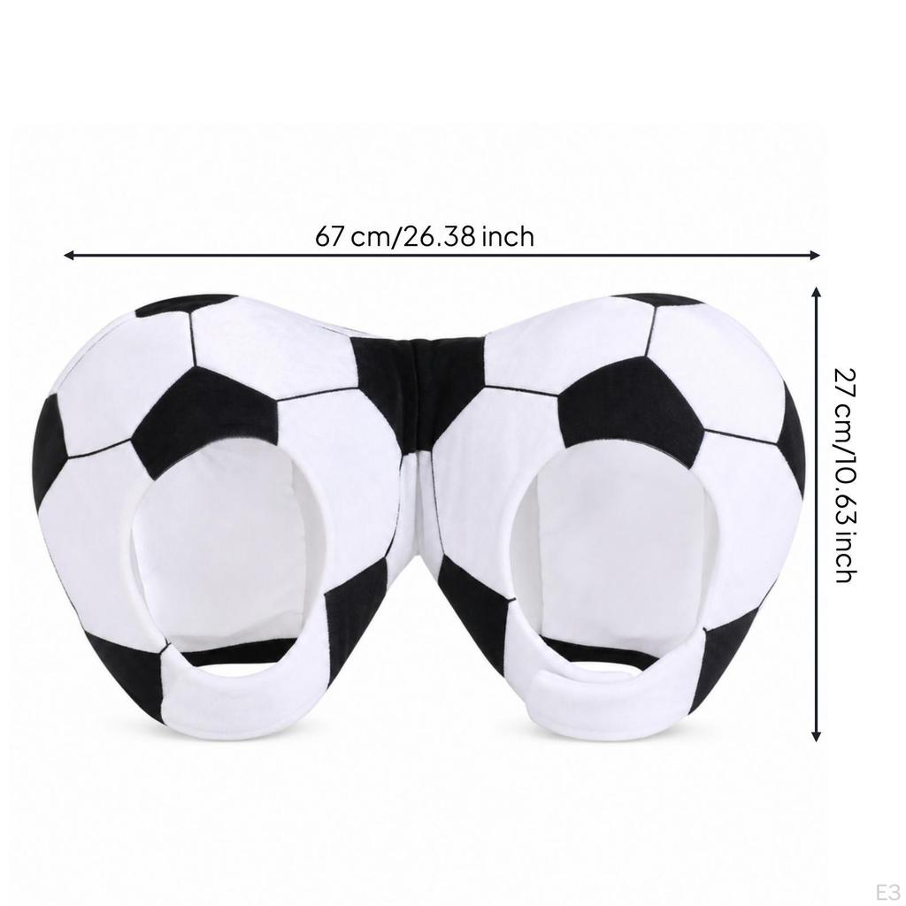 Sports Sphere Headwear Soft Soccer Ball Stuffed Costume Prop for Cosplayers,