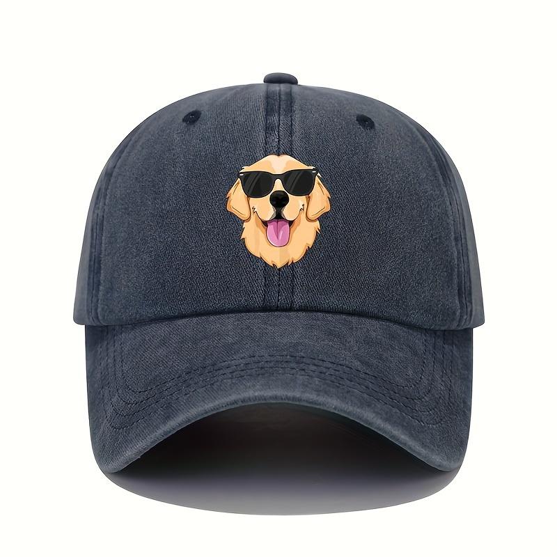 Fun dog print baseball cap with adjustable all season sun protection hat suitable for men and women, casual style