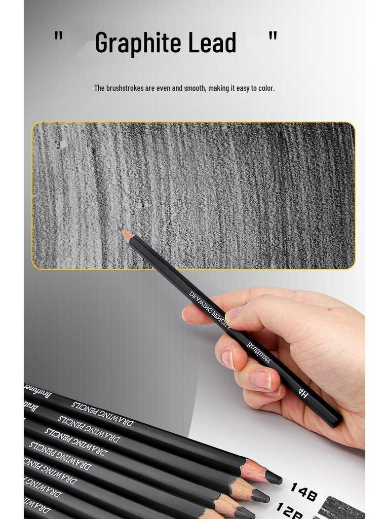Ben Fan'er 14-Piece Sketch Pencil Set, 4H-14B for Students & Professional Art Drawing