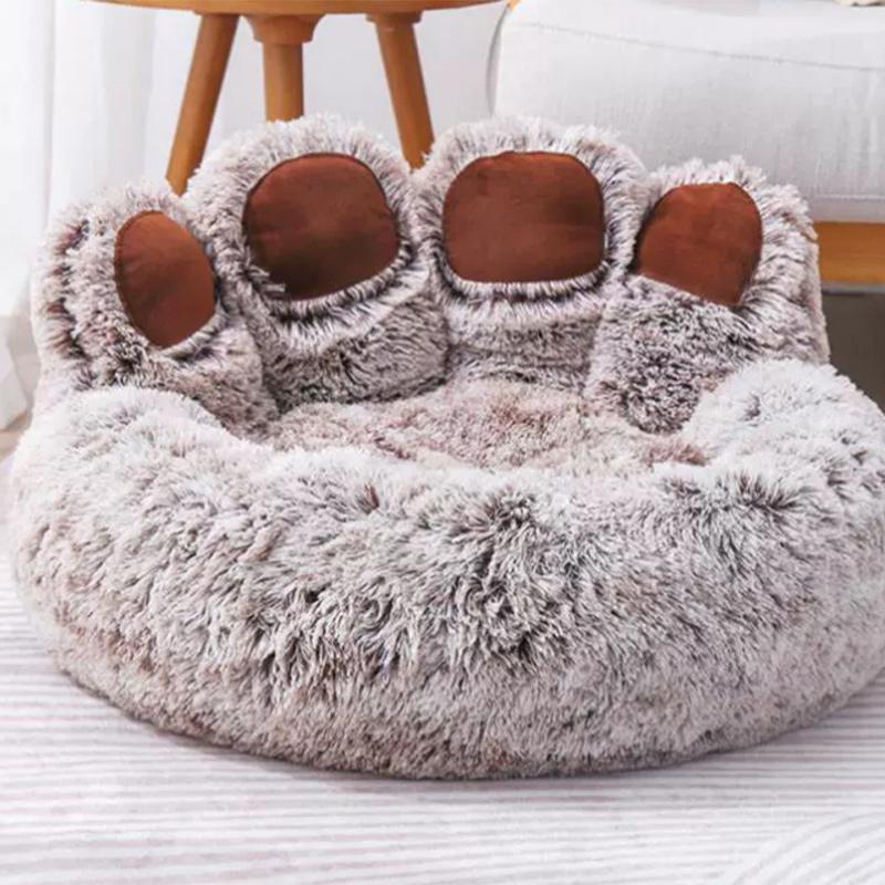 Gemütliches Bärenpfoten Haustier Sofa Bett Warmes Winter Hunde Katzen Nest Weiche Schlafmatte Ganzjahres für Mittlere Große Hunde