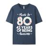 Made In 1980 42 Years Of Being Awesome 42nd Birthday Fitness Tight T Shirt Family Camisa Cotton Fabric T Shirts Unisex Top Tshirts