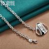 Romantic Heart Pendant Necklace Gift Silver Color Fashion Jewelry